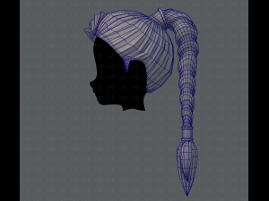 3d hair style for girl v07 3D मॉडल