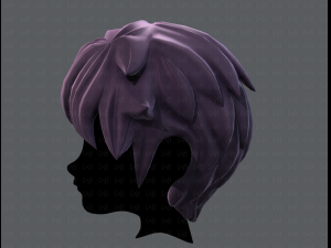 3d hair style for boy v07 3D Model