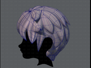 3d hair style for boy v07 3D Model