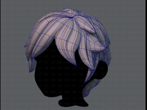 3d hair style for boy v07 3D Model