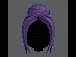 3d hair style for girl v08 3D Model