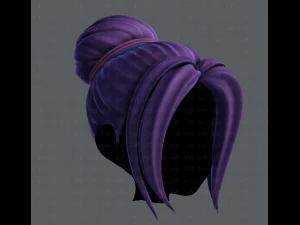 3d hair style for girl v08 3D Model