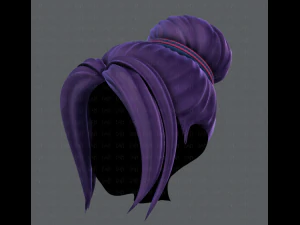 3d hair style for girl v08 3D Model