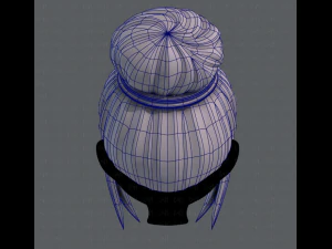 3d hair style for girl v08 3D Model