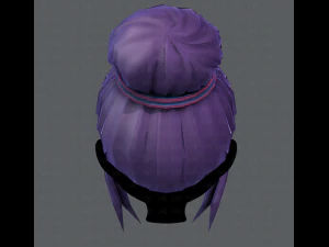 3d hair style for girl v08 3D Model