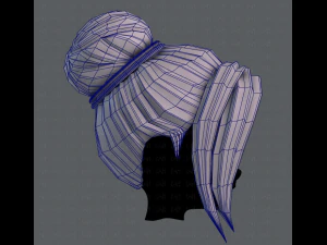 3d hair style for girl v08 3D Model