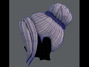 3d hair style for girl v08 3D Model