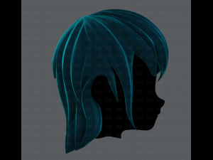 3d hair style for girl v09 3D Model