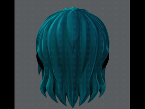 3d hair style for girl v09 3D Model