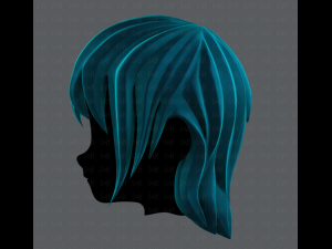 3d hair style for girl v09 3D Model