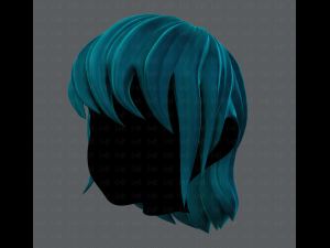 3d hair style for girl v09 3D Model