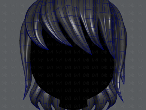 3d hair style for girl v09 3D Model