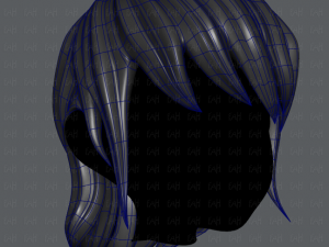 3d hair style for girl v09 3D Model