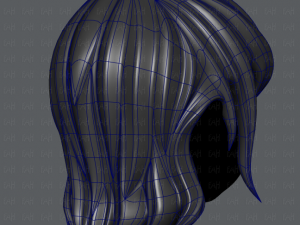 3d hair style for girl v09 3D Model