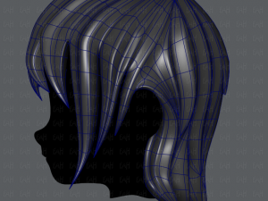 3d hair style for girl v09 3D Model