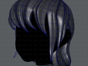 3d hair style for girl v09 3D Model