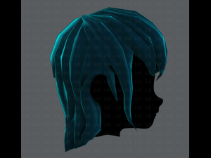 3d hair style for girl v09 3D Model