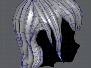3d hair style for girl v09 3D Model