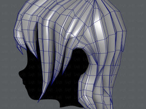 3d hair style for girl v09 3D Model