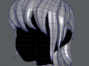 3d hair style for girl v09 3D Model