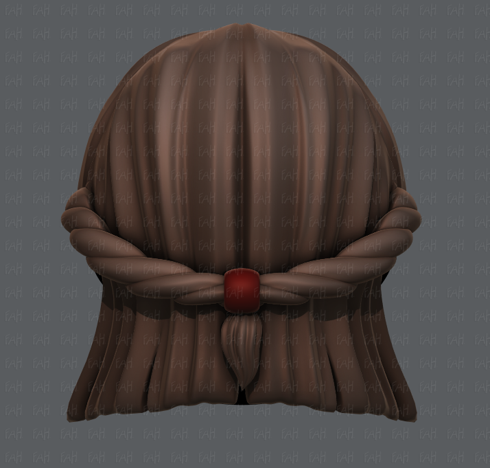 Shimmering Brown French Braids - Roblox