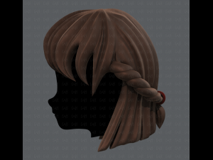 3d hair style for girl v10 3Dモデル