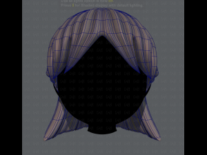 3d hair style for girl v10 3Dモデル
