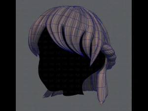 3d hair style for girl v10 3D Model