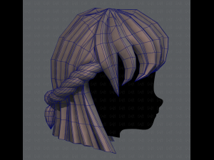 3d hair style for girl v10 3Dモデル
