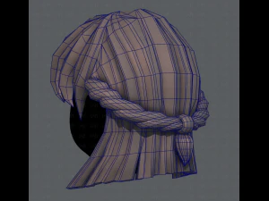3d hair style for girl v10 3D Model