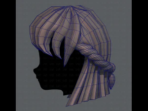 3d hair style for girl v10 3D Model