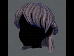 3d hair style for girl v10 3D Model