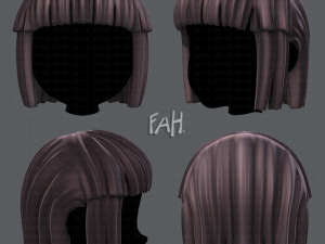 3d hair style for girl v11 Modèle 3D