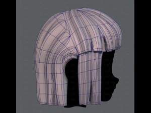 3d hair style for girl v11 3D Model