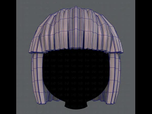 3d hair style for girl v11 3D Model