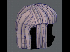 3d hair style for girl v11 3D Model