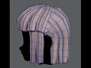 3d hair style for girl v11 3D Model