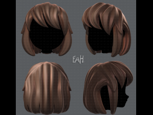3d hair style for girl v12 3D Модель