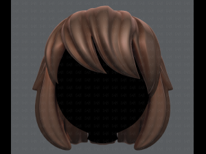 3d hair style for girl v12 3D Model
