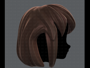 3d hair style for girl v12 3D Model