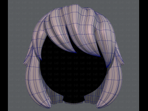 3d hair style for girl v12 3D Model