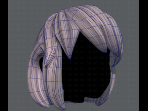 3d hair style for girl v12 3D Model