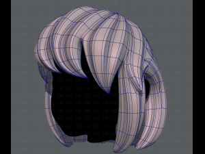 3d hair style for girl v12 3D Model