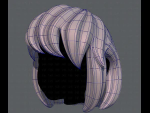 3d hair style for girl v12 3D Model
