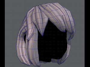 3d hair style for girl v12 3D Model
