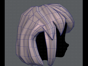 3d hair style for girl v12 3D Model