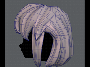 3d hair style for girl v12 3D Model