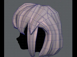 3d hair style for girl v12 3D Model