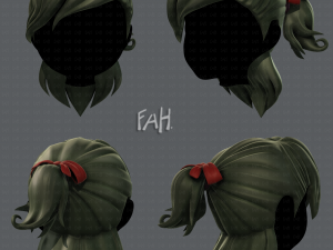 3d hair style for girl v13 3D Модель