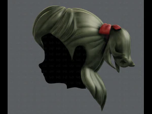 3d hair style for girl v13 3D Model